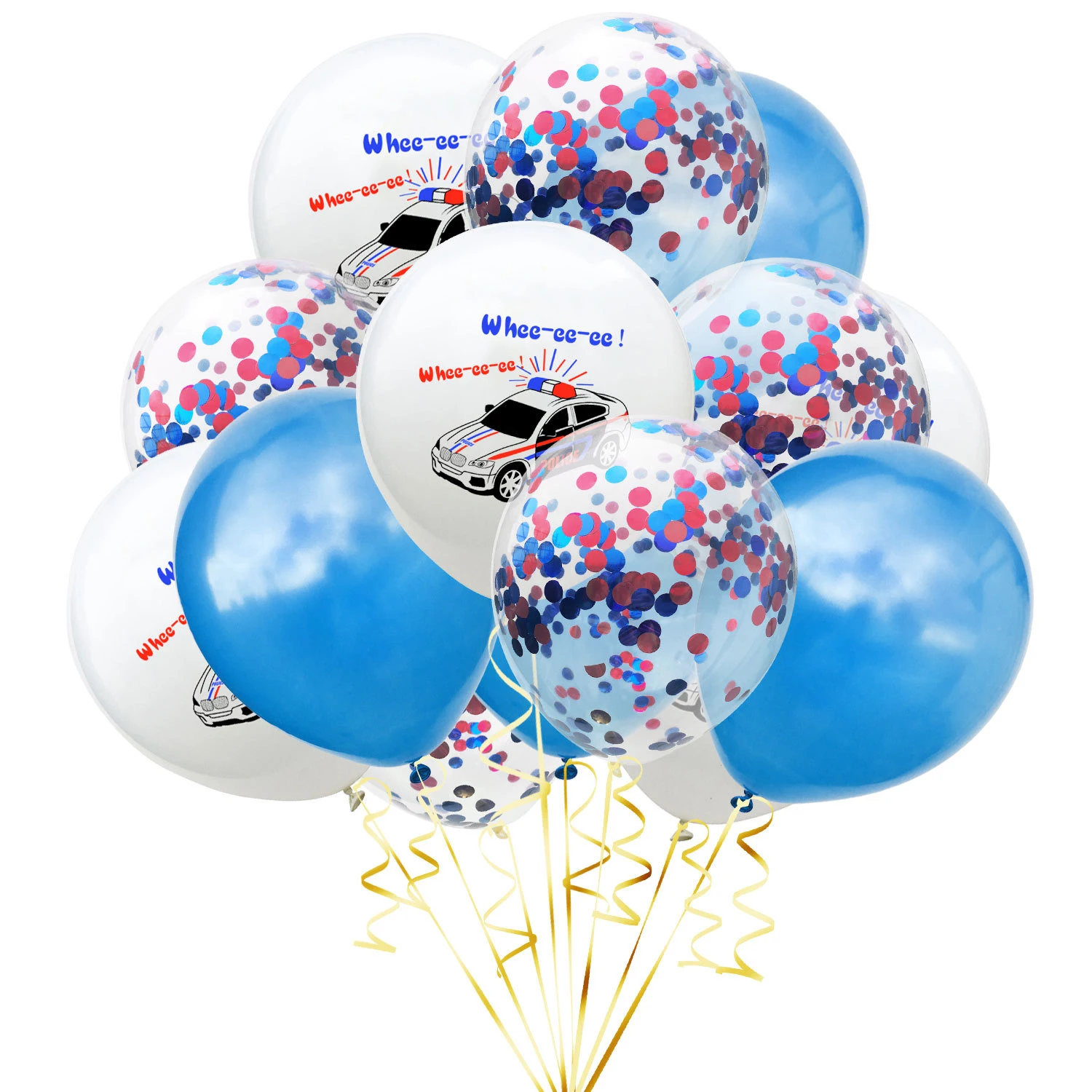 15 шт. латексные воздушные шары с конфетти в стиле мультфильма скорая помощь