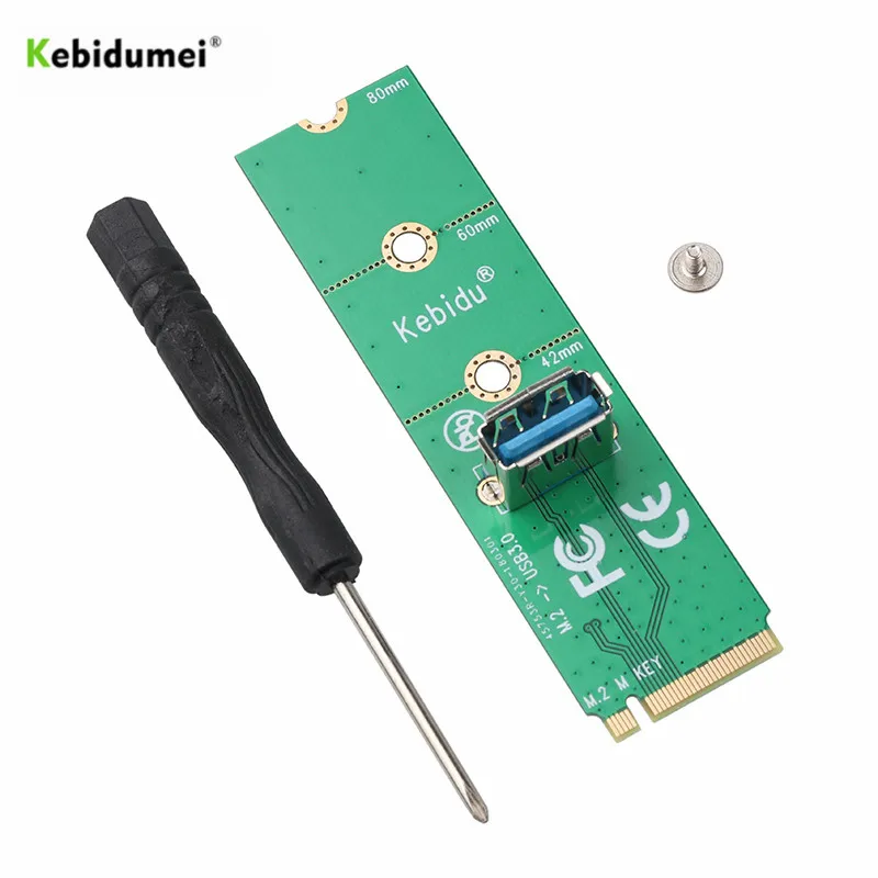 Kebidumei M.2 USB адаптер NGFF Ranura Usb3.0 Pci E Tarjeta вертикальный M2 для расширения слота|Платы