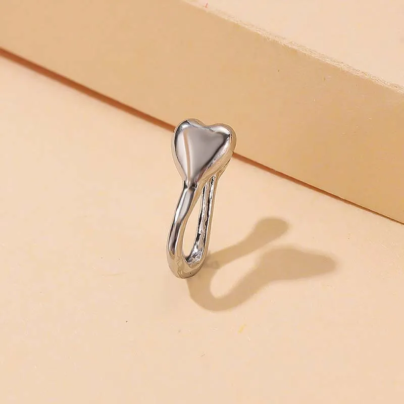 

1Pc Faux Piercing Without Holes Prevent Allergy Heart Clip on Nose Ring Star Fake Nose Piercing Clip on Cross Nose Clip Jewelry