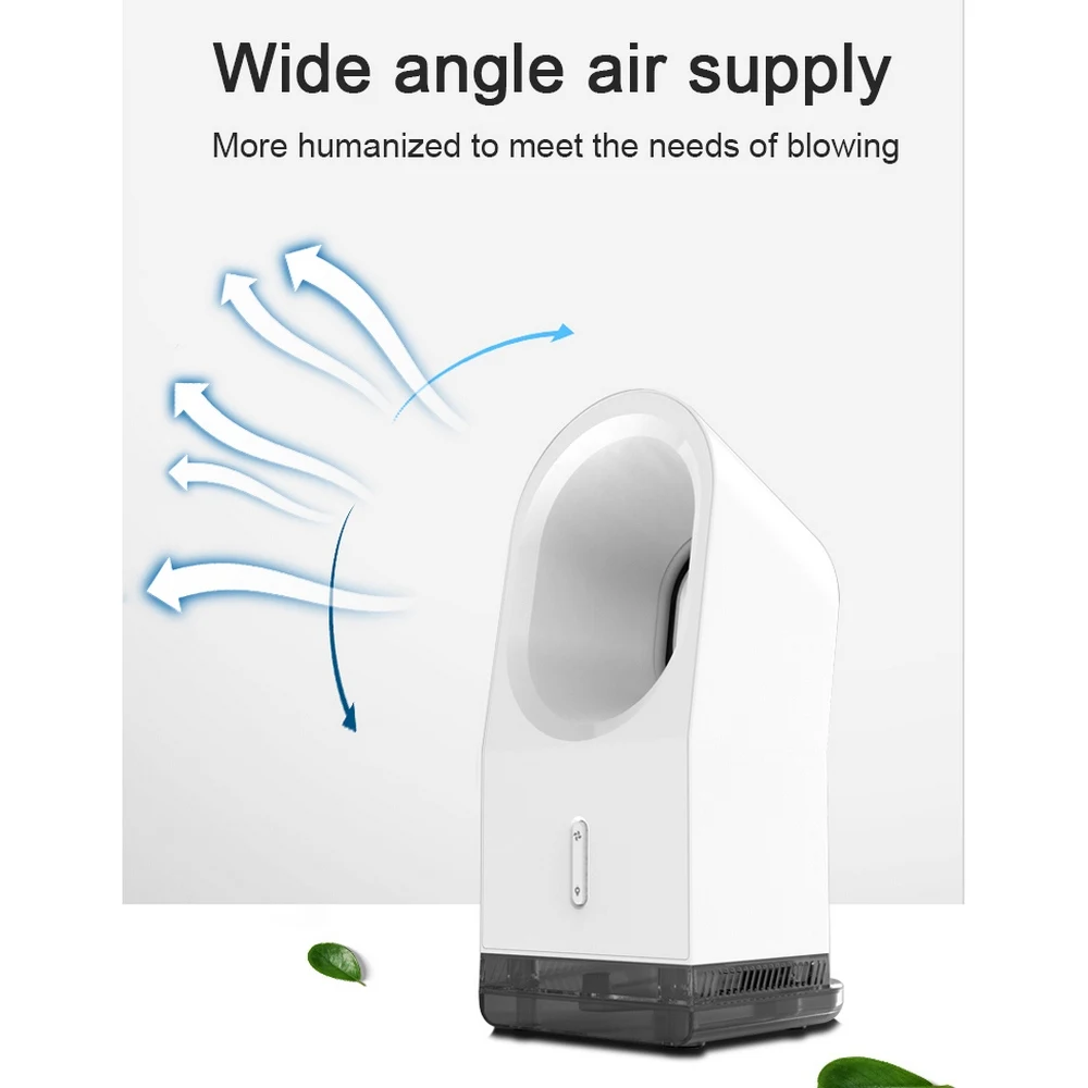 

Bladeless Fan Handheld Usb Fan Portable Mini Cooler No Leaf Handy Cooling Fan 3 Fan Speed humidification atmosphere night ligh 5