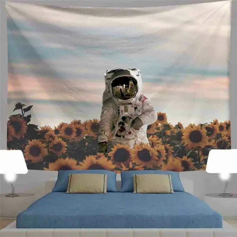

2020 Newest Arrival Starry Sky Astronaut Wall Hanging Tapestry Psychedelic Bedroom Home Decoration