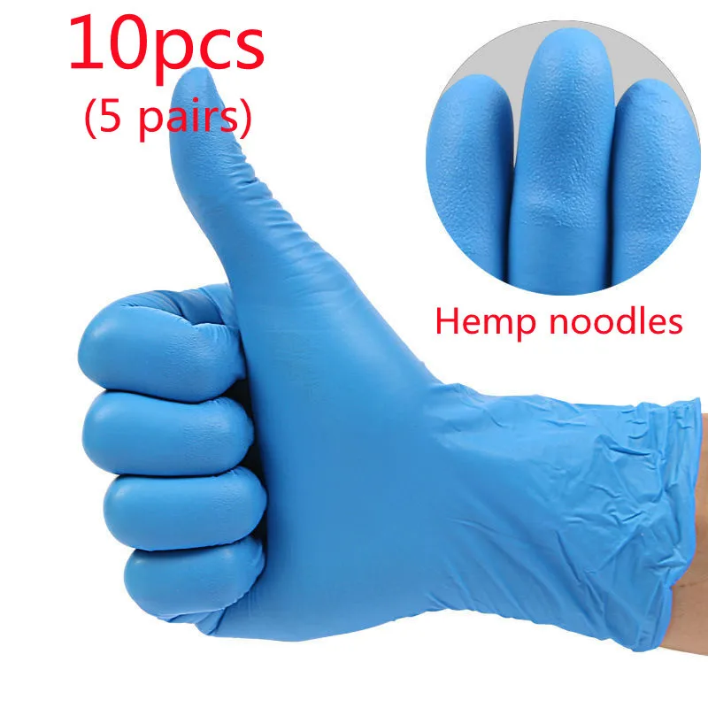 

Disposable Nitrile Gloves Durable Laboratory Cleaning Inspection Waterproof Work Protection Kitchen Labor Insurance Blue