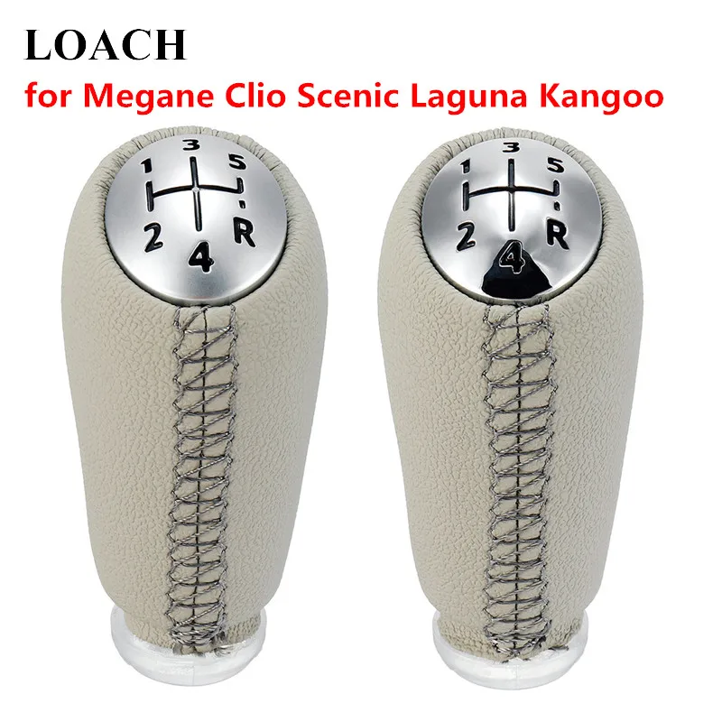 Ручка переключения передач бежевая хромированная матовая для Renault Megane 2 MK2 Scenic II MK