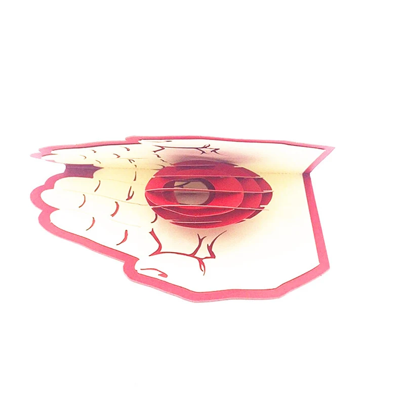 Любовь в руке 3D всплывающие карты Лазерная Резка Подарки поздравительные с