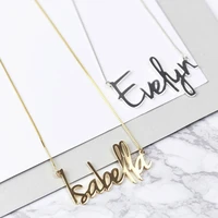 fashion personalized carrie style leter pendant necklace for women gold custom any name box chain choker stainless jewelry gift