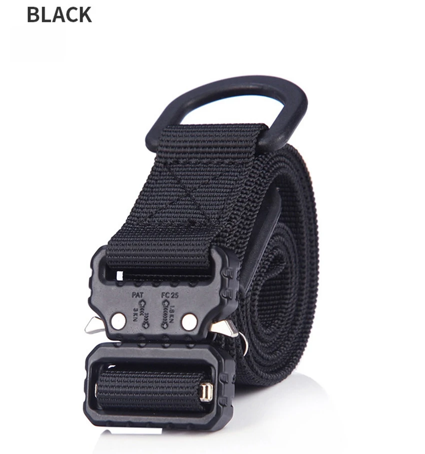 Belt For Men width 1 Inch 25mm Army Military Tactical belts Quick Release Buckle Metal Outdoor Training fit for 26-46 Waist |