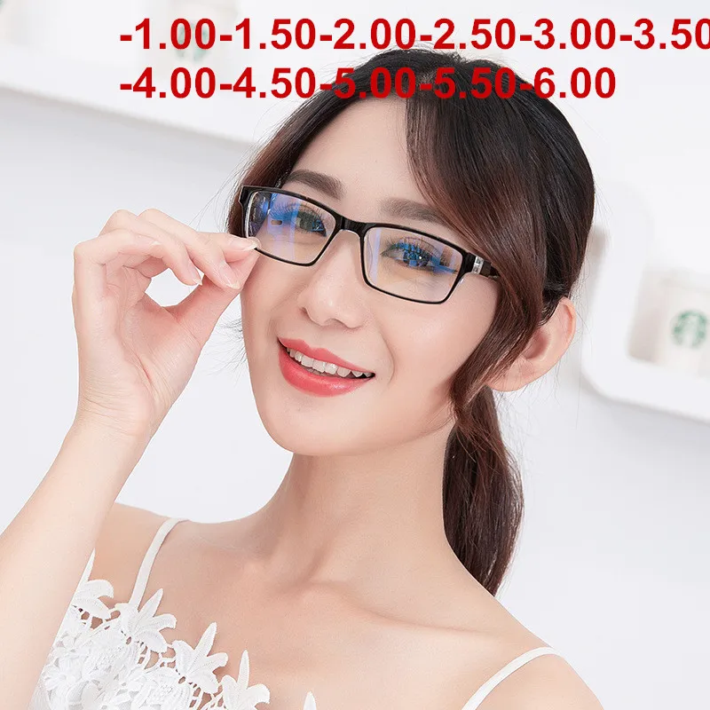 

Anti-Blue Light Myopia Glasses Vintage Women Finished Nearsighted Eyeglasses Degree -1.00-1.50-2.00-2.50-3.00-3.50-4.00-4.50-5.0