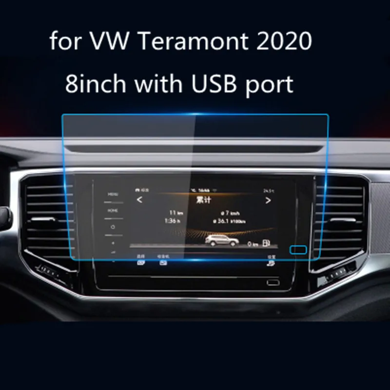 

For VW Teramont 2020 Car Screen Center Control Navigation Touchscreen Protector Tempered Glass Protetive Film