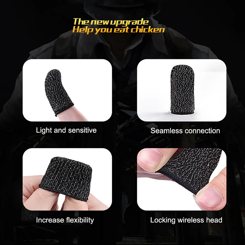

1 Pair L1 R1 Touch Trigger for Fortnite PUBG Mobile Rules of Survival Gatillos Breathable Mobile Game Controller Finger Sleeve