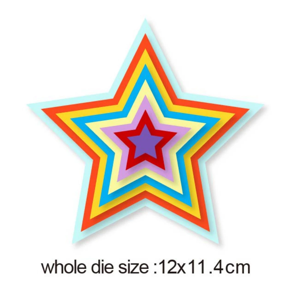 Металлические штампы слойная звезда рамка новинка 2020 форма для вырезания