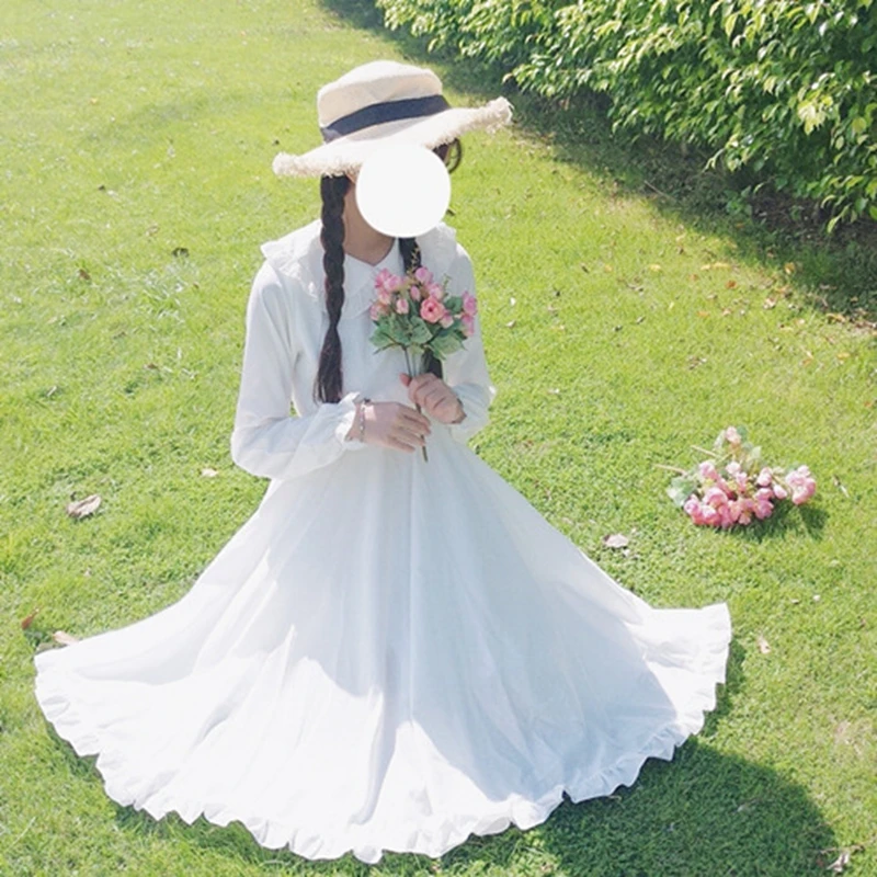 

Spring And Autumn Clothes For Women Actual Photo Of The New Japanese Cute Doll Collar Dress In Autumn Of 2021