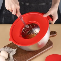 stainless steel non slip mixing bowl with lid kitchen container cake bread salad mixing bowl multifunctional food baking tool
