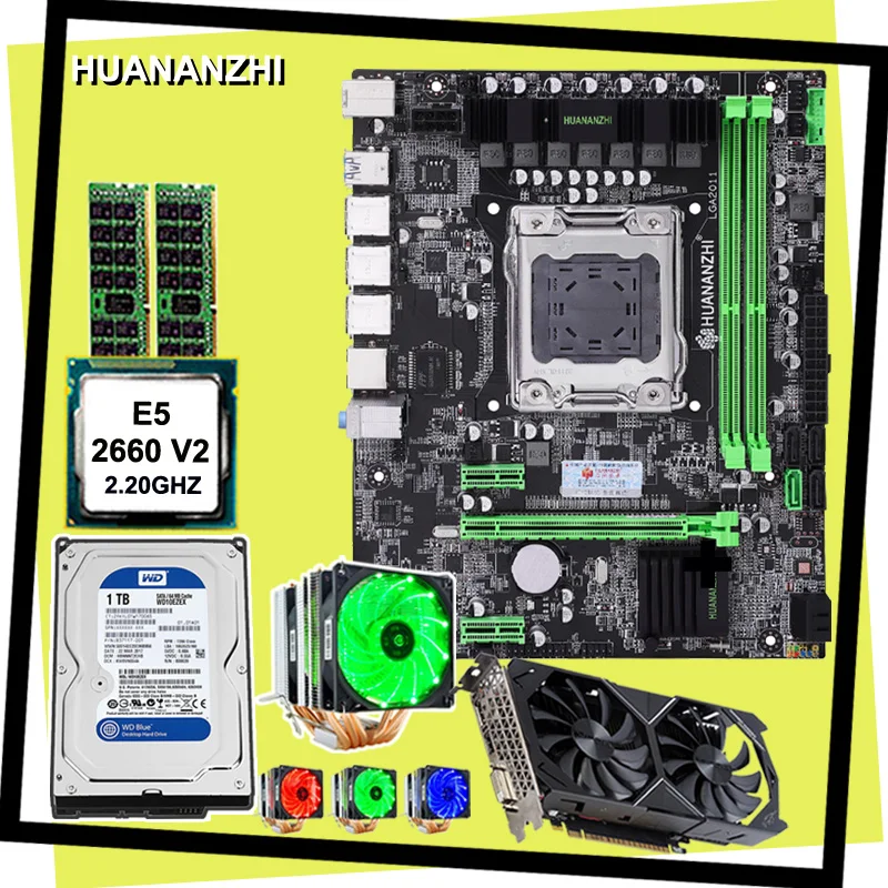 HUANANZHI M ATX X79 материнская плата Процессор E5 2660 V2 с 6 теплопроводов холодильник кулер
