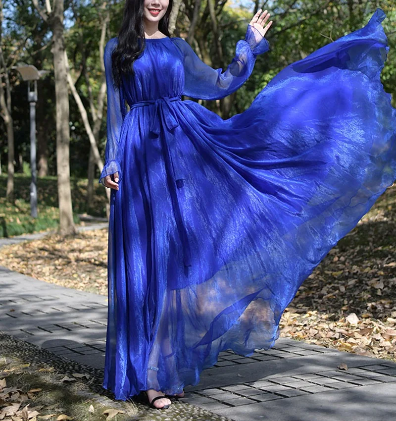 Summer Female Clothing Loose Belt Boho Maxi Dress Beach Party Bridesmaid Long Dress Travel photo Muslim Abaya Arab Robe 2023