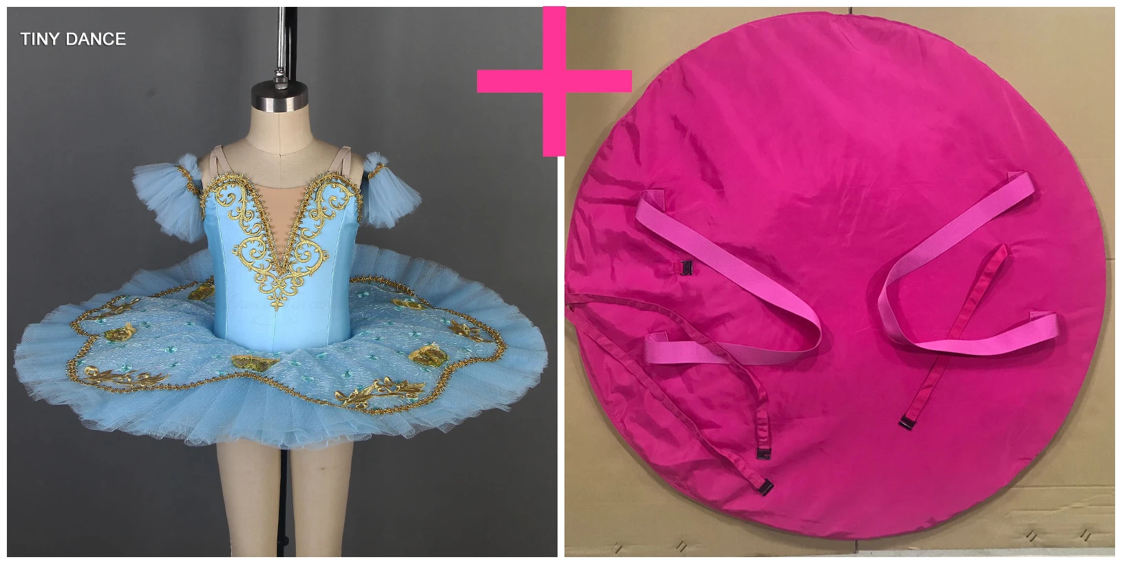 tutu and pink bag Пре-профессиональная балетная юбка-пачка для девочек Стандартный Размеры балетный танцевальный костюм, 7 слоев жесткая фатиновое балетное с юбкой пачкой Туту платье BLL020 - Цвет: tutu and pink bag