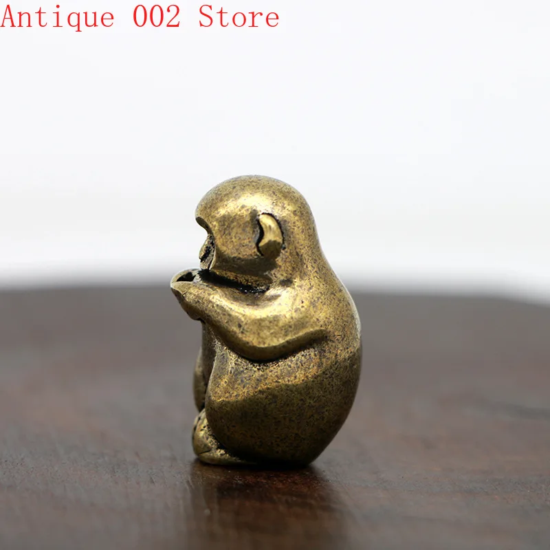 Винтажная латунная обезьяна с держателем для благовоний статуэтка скульптура