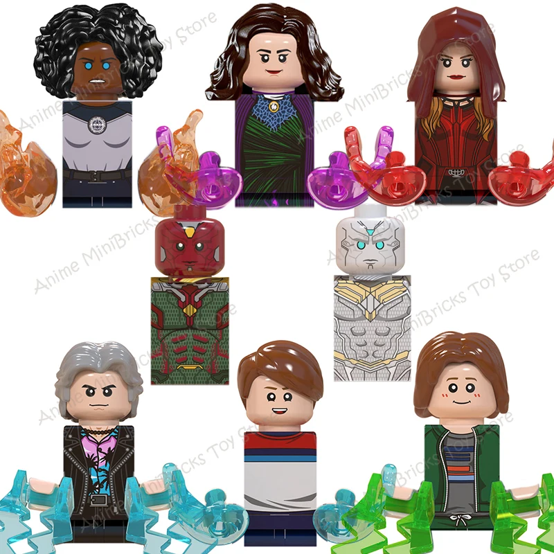 

WM6115 Wanda Vision Tommy Buliding Blocks Bricks Mini Action Figures Heads Series Kid Educational Assembly Toys Birthday Gifts