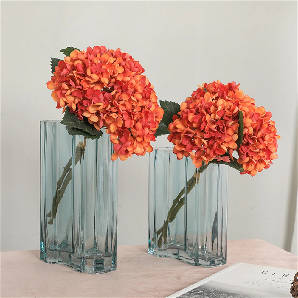 

3 stems/bundle Retro Hydrangea Furniture Decoration Artificial Flowers Desktop Decoration Artificial Plants Hand Bouquet Wedding