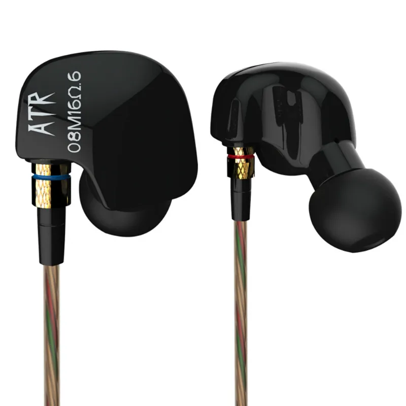 KZ ATR медный драйвер HiFi спортивные наушники 3D тяжелый бас Заушное крепление наушников в ухо наушники для бега с микрофоном