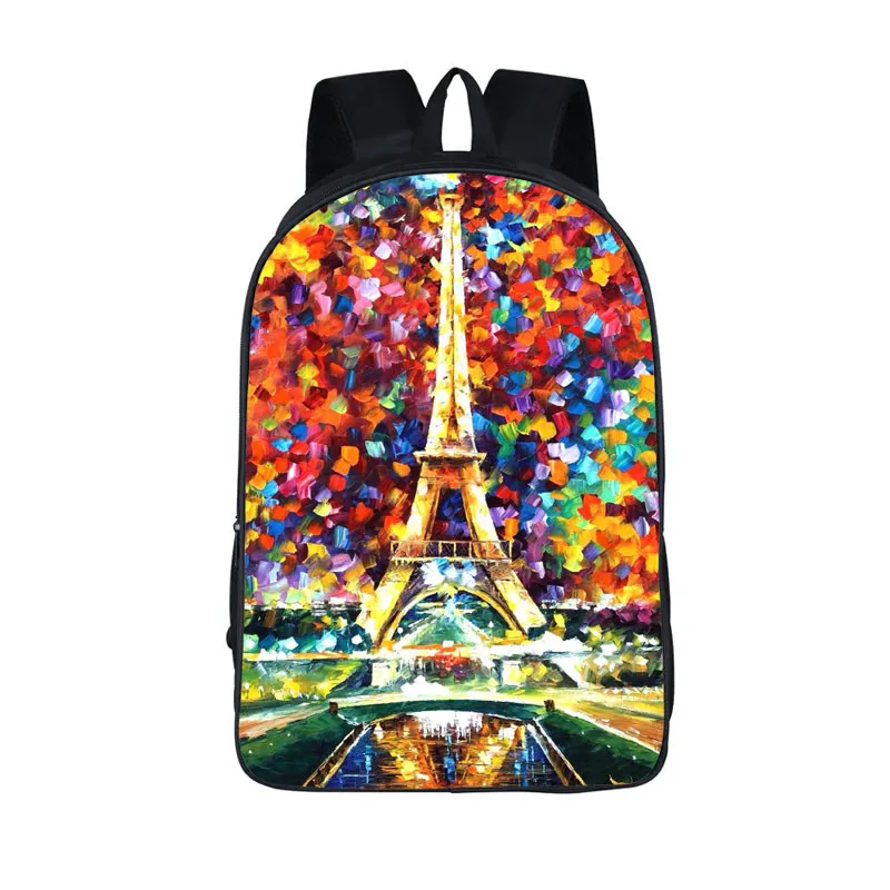 Рюкзак с рисунком Эйфелевой тематики для девочек и мальчиков|backpack for teenager|eiffel