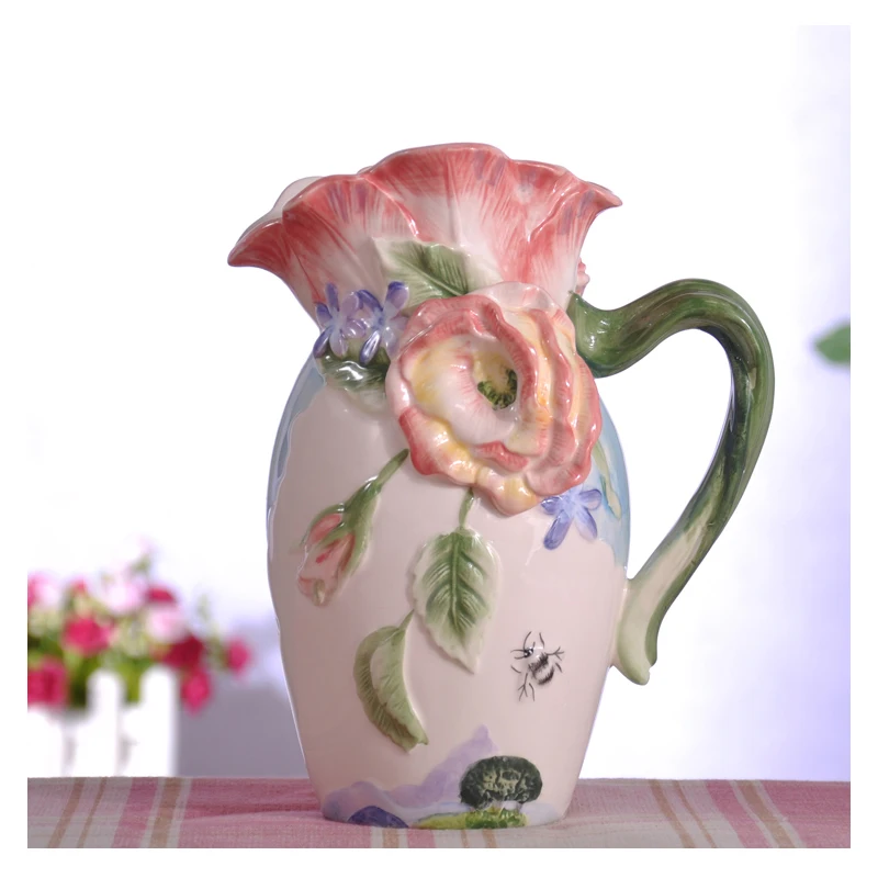 

Garden Ceramic Desk Flowers Vase Pot Home Decor Room Decoration Porcelain Study Living Room Dining Table Interior Rose Vase