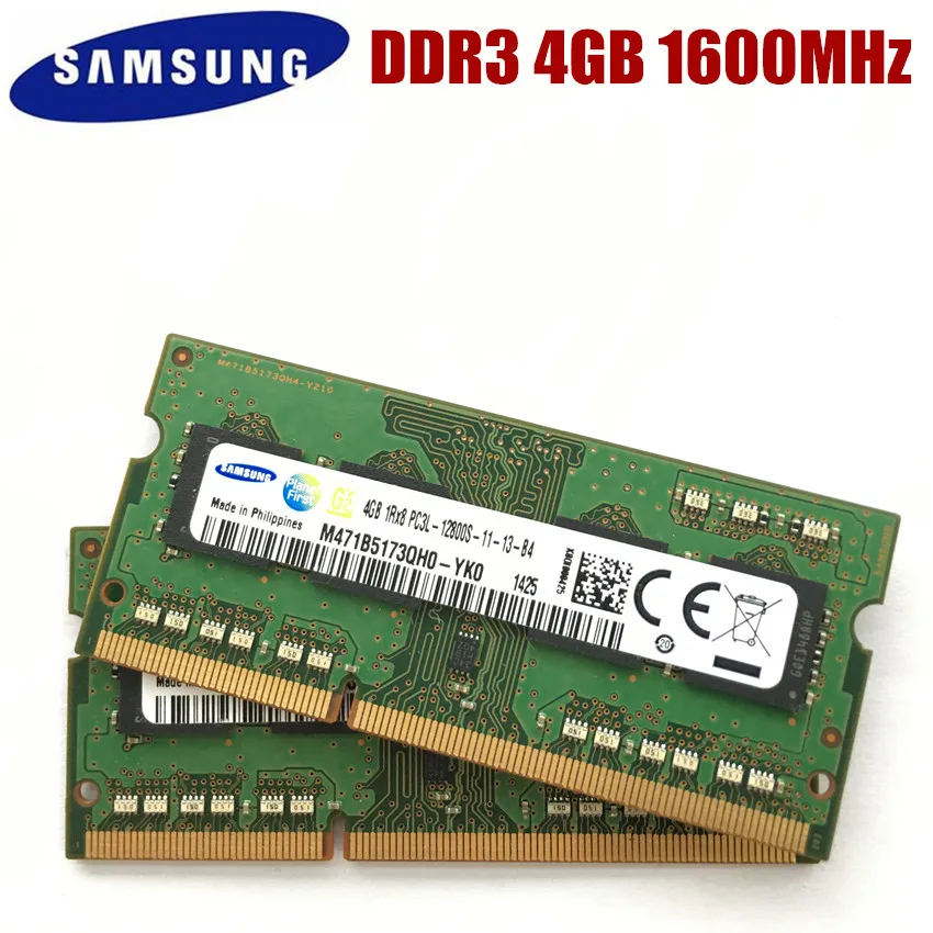Оперативная память Samsung для ноутбука модуль оперативной памяти DDR3 DDR3L PC3L 1600 S 2 шт. 4