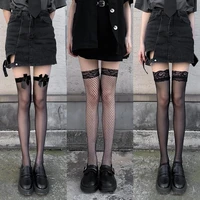 anime stockings female over knee stockings jk lace edge dark black loli ultra thin gothic stocking women cosplay sexy costumes