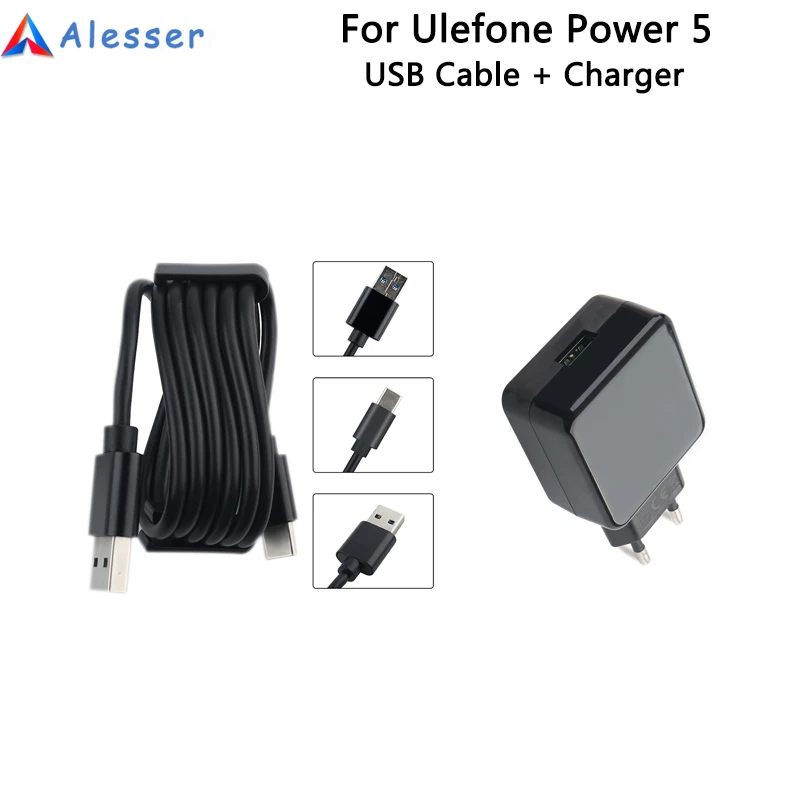 Зарядный кабель Alesser для Ulefone Power 5 USB адаптер быстрой зарядки и передачи