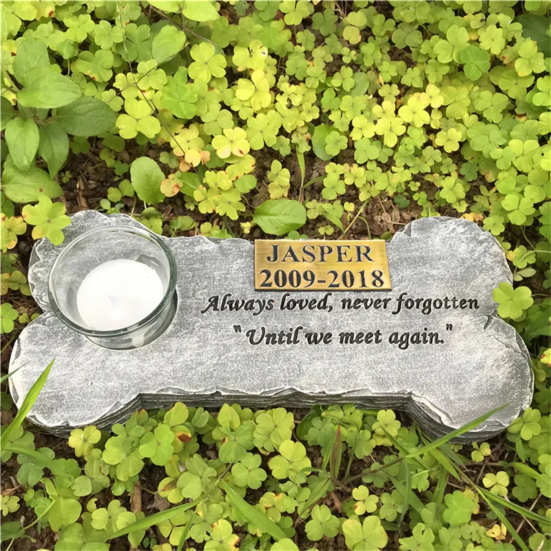 Персонализированные костяной формы собаки мемориальные камни подарки для