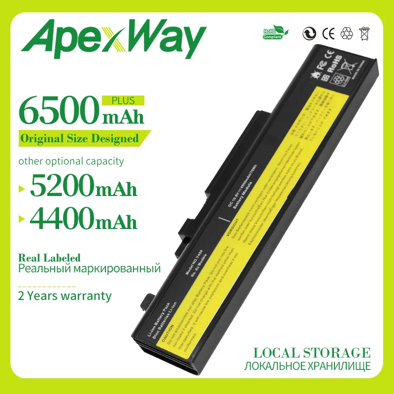 Apexway Laptop Battery For Lenovo IdeaPad Y450 Y450A Y450G Y550 Y550A Y550P 55Y2054 L08L6D13 L08O6D13 L08S6D13