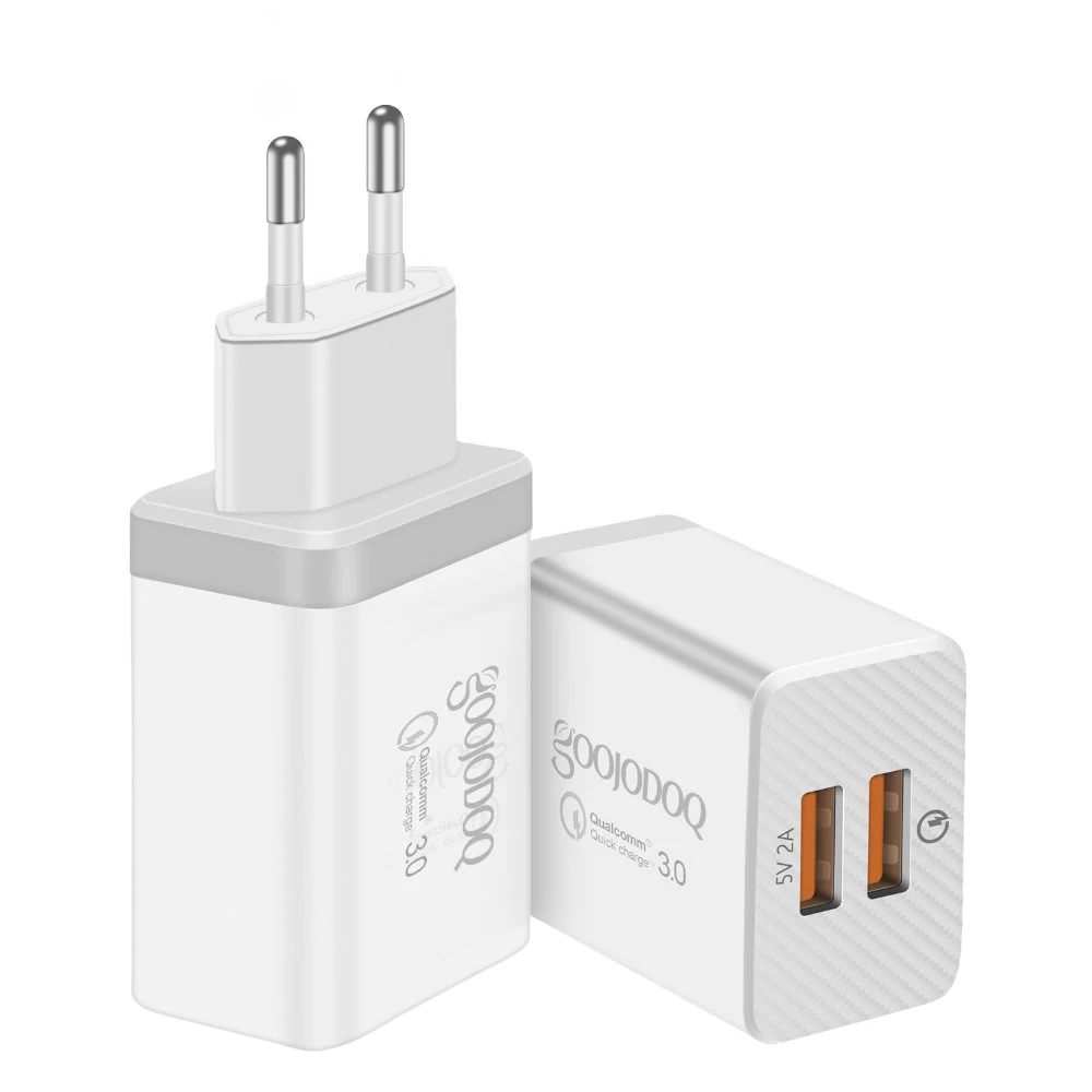 QC Быстрая зарядка 3,0 USB зарядное устройство двойной USB адаптер питания для мобильного телефона ЕС зарядное устройство адаптер для samsung Xiaomi QC 3,0 USB зарядное устройство