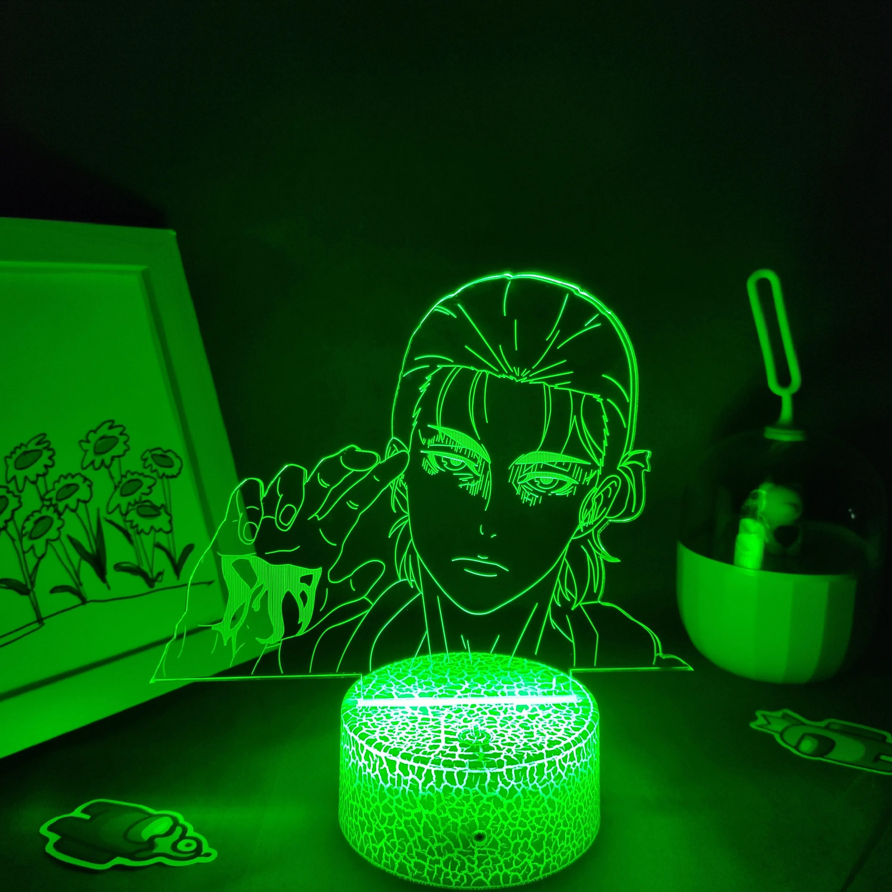 Фигурка аниме атака на Титанов 4 светодиодная Ночная лампа Эрена Егера