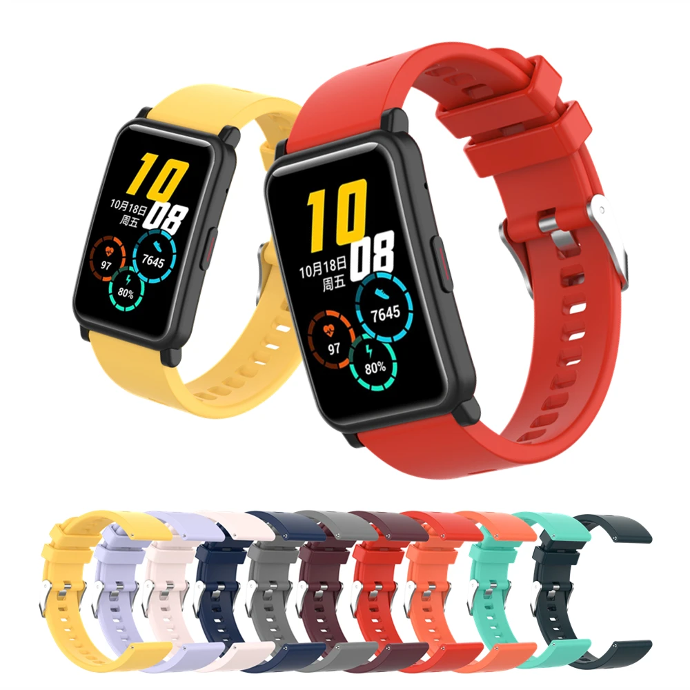 Ремешок силиконовый для часов Honor Watch ES 20 мм спортивный браслет Amazfit Bip U GTS 2