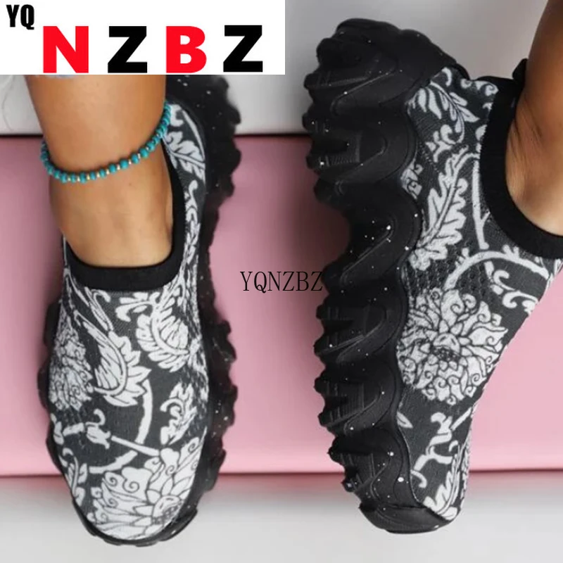 

Женские кроссовки на платформе с принтом 2021, Женская Повседневная Удобная Вулканизированная обувь