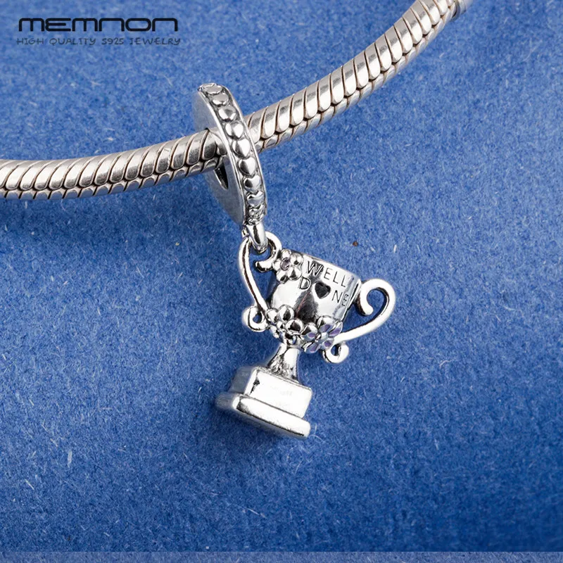 Mother's day 925 sterling silver Graduation Scroll Achievement Trophy Hanging 16 18 50 60 Years of Love charms fit bracelet DIY |