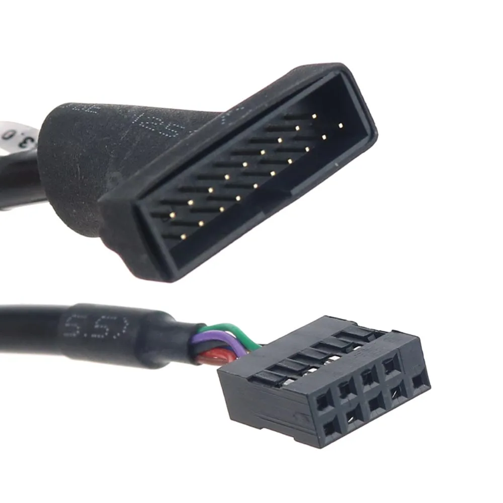 Штепсельная Вилка USB 3 0 20 Pin к 2 9 Материнская плата Гнездо кабель конвертер адаптер