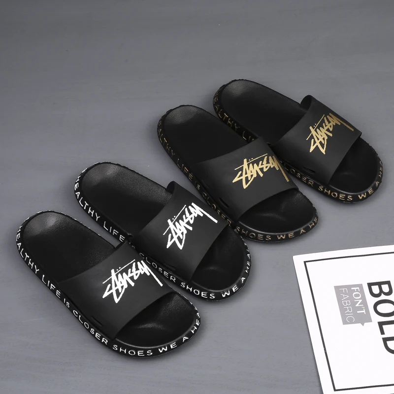 

bedroomMale slipers slip home bathroom house for slipper outdoor slippers-men non trend flat Bathroom flops big indoor slippers