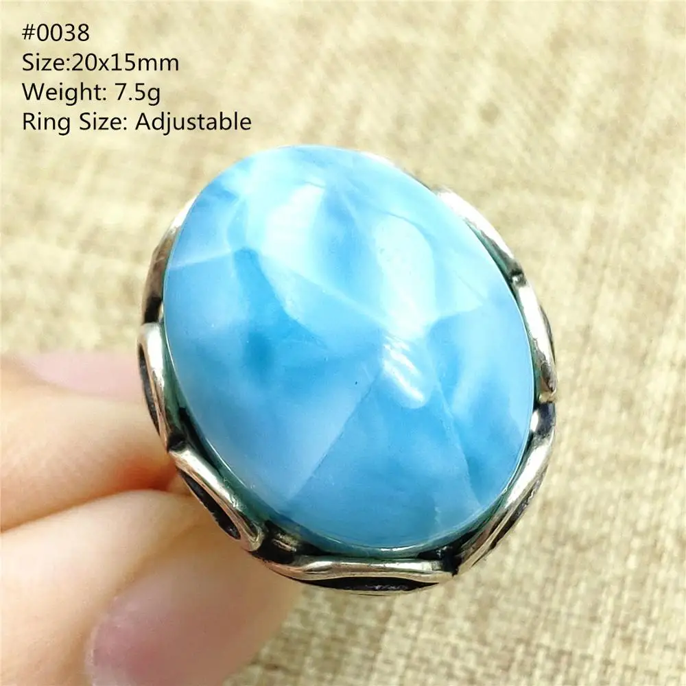 Мужское и женское кольцо с камнем AAAAAA регулируемый размер из натурального синего