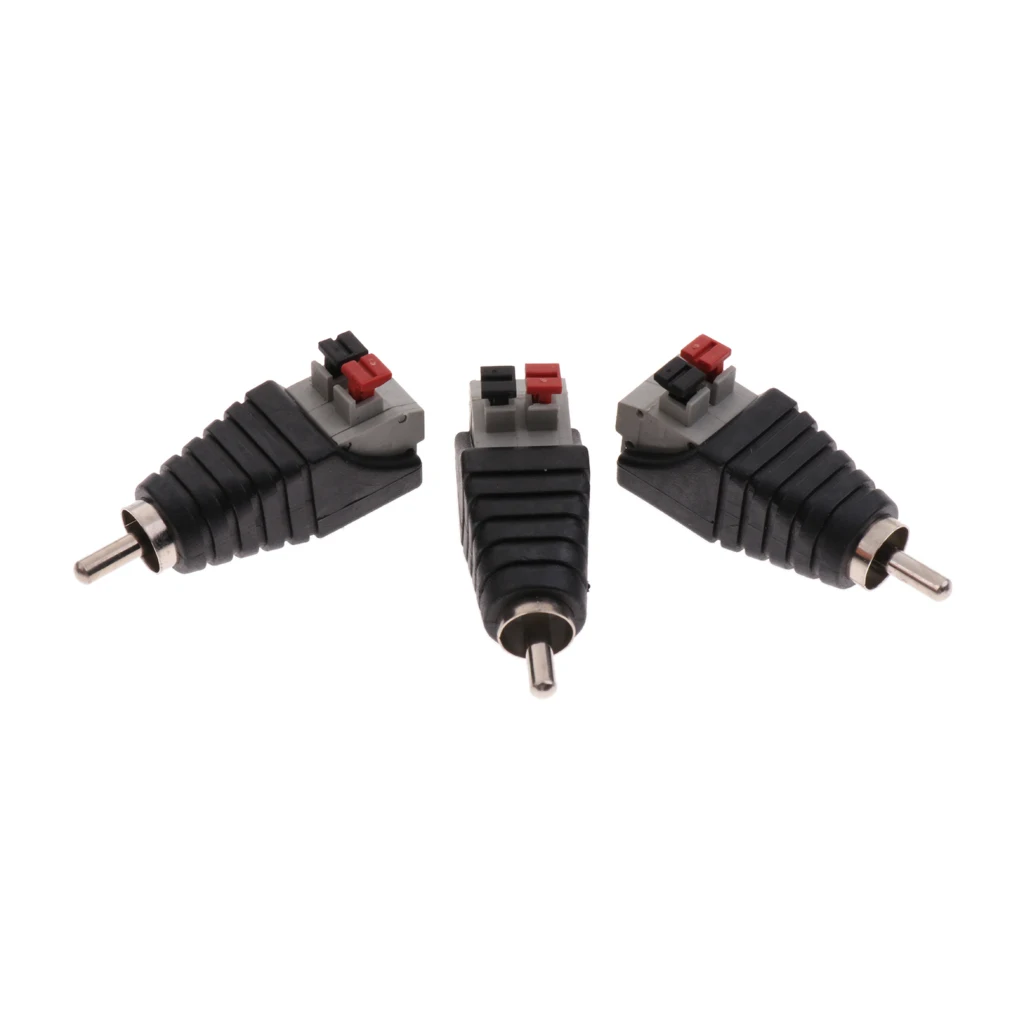 

Male Female Screw Terminal Plug Spring Press Type AV Cable Connector Adapter