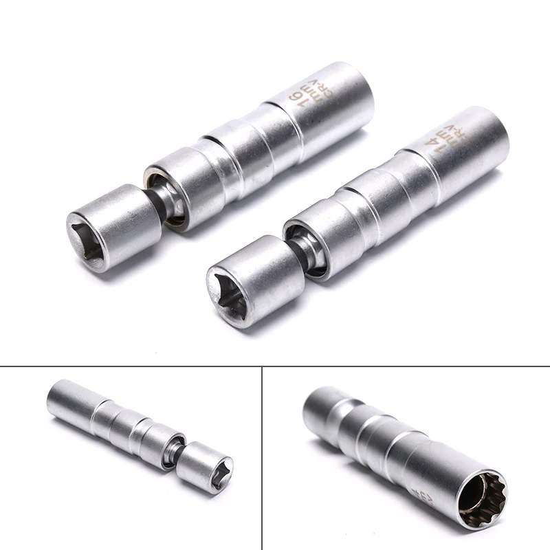 

Гаечный ключ для снятия точек, 14 мм, 16 мм, разъем свечи зажигания, тонкий настенный привод 3/8 дюйма