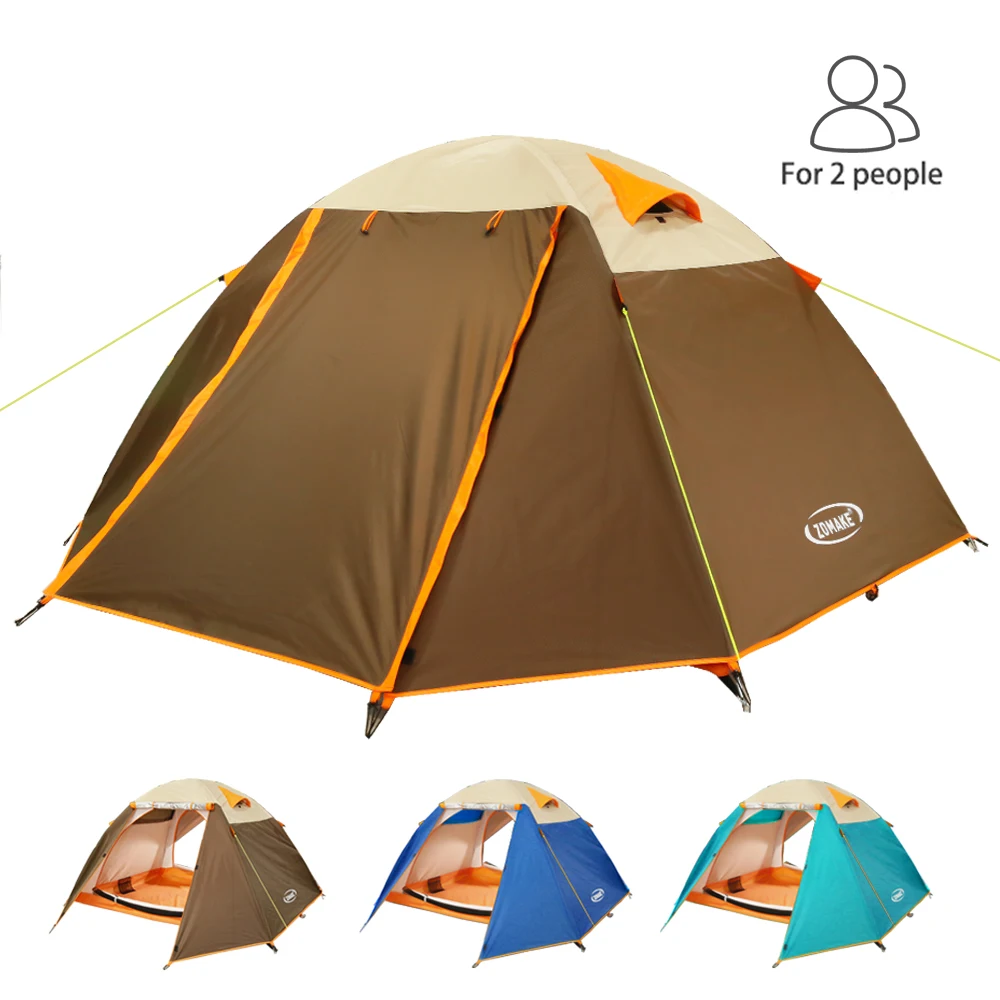 ZOMAKE Lightweight Camping Tent for 2 Person, Waterproof Backpacking Tent Easy Setup Great for Outdoor Hiking Mountaineering
