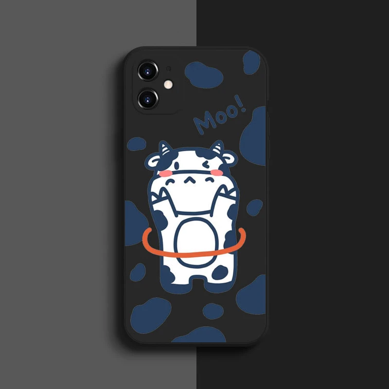 

Official Original Silicone Cute Calf Phone Case For iPhone 11 12 13 Pro MAX Mini XR X XS 7 8 Plus Full Cover