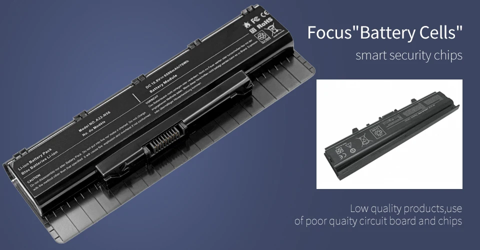 Apexway Аккумулятор для ноутбука ASUS A31-N56 A32-N56 A33-N56 N56 N56D N56DP N56DY N56J N56JK N56JN N56JR N56V N56VB N56VJ N56VM N56VV