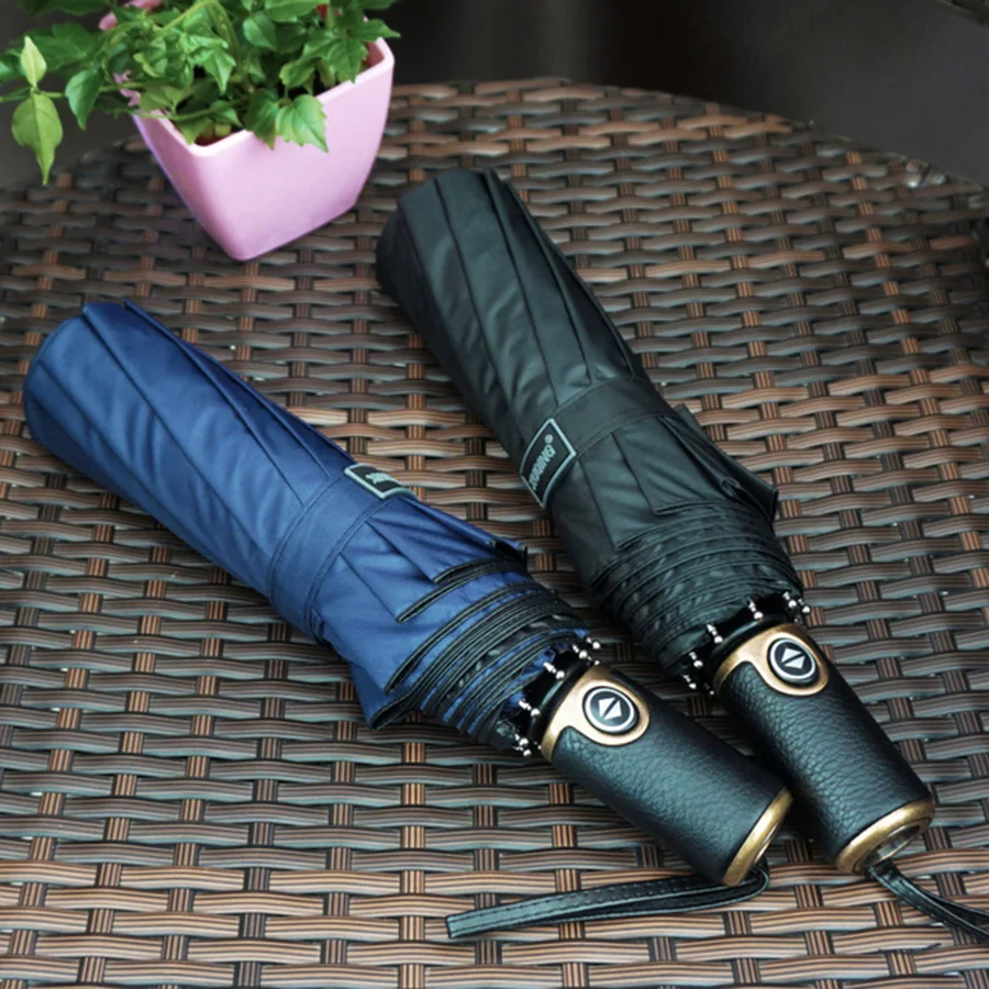 Зонтик сильный Безопасность Небьющийся качества Зонт кожаный Автоматическая