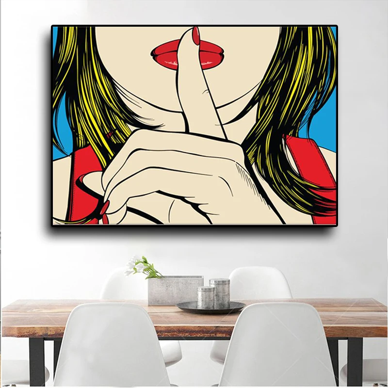 Ssshhh! Известный Дизайн Deborah Azzopardi Girl холст живопись плакат и принты Современная