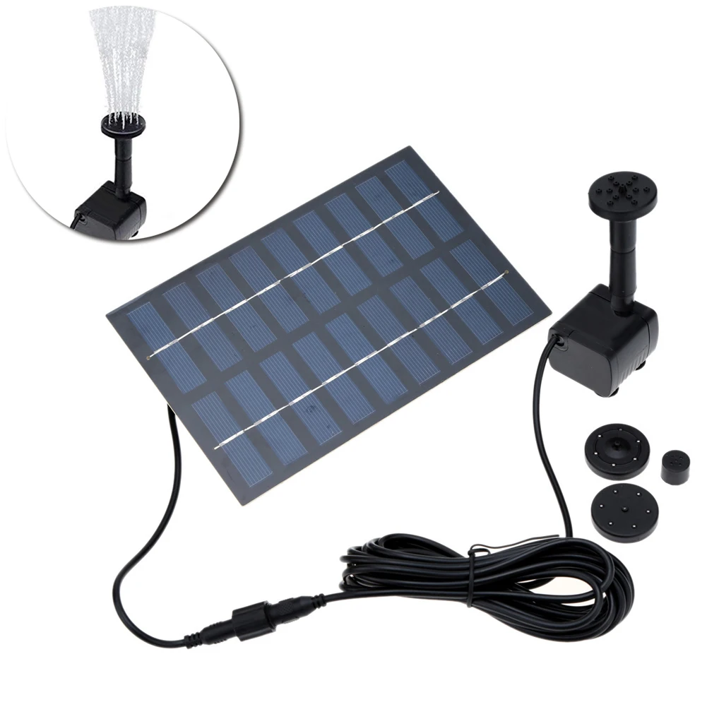 

Solar Powered Fountain 2.0W Garden Water Pump Floating Solar Panel For Bird Bath Pond Pool Fish Tank Aquarium Environmentally