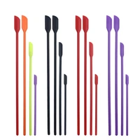 silicone spatula set tool scraper lengthened jam spatula cosmetic bottle spatula fruit sauce scraper kitchen utensils accessorie