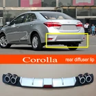 Задний спойлер Corolla 14-18 из АБС-пластика, серебристыйчерный, для TOYOTA Corolla 2014-2018 седан