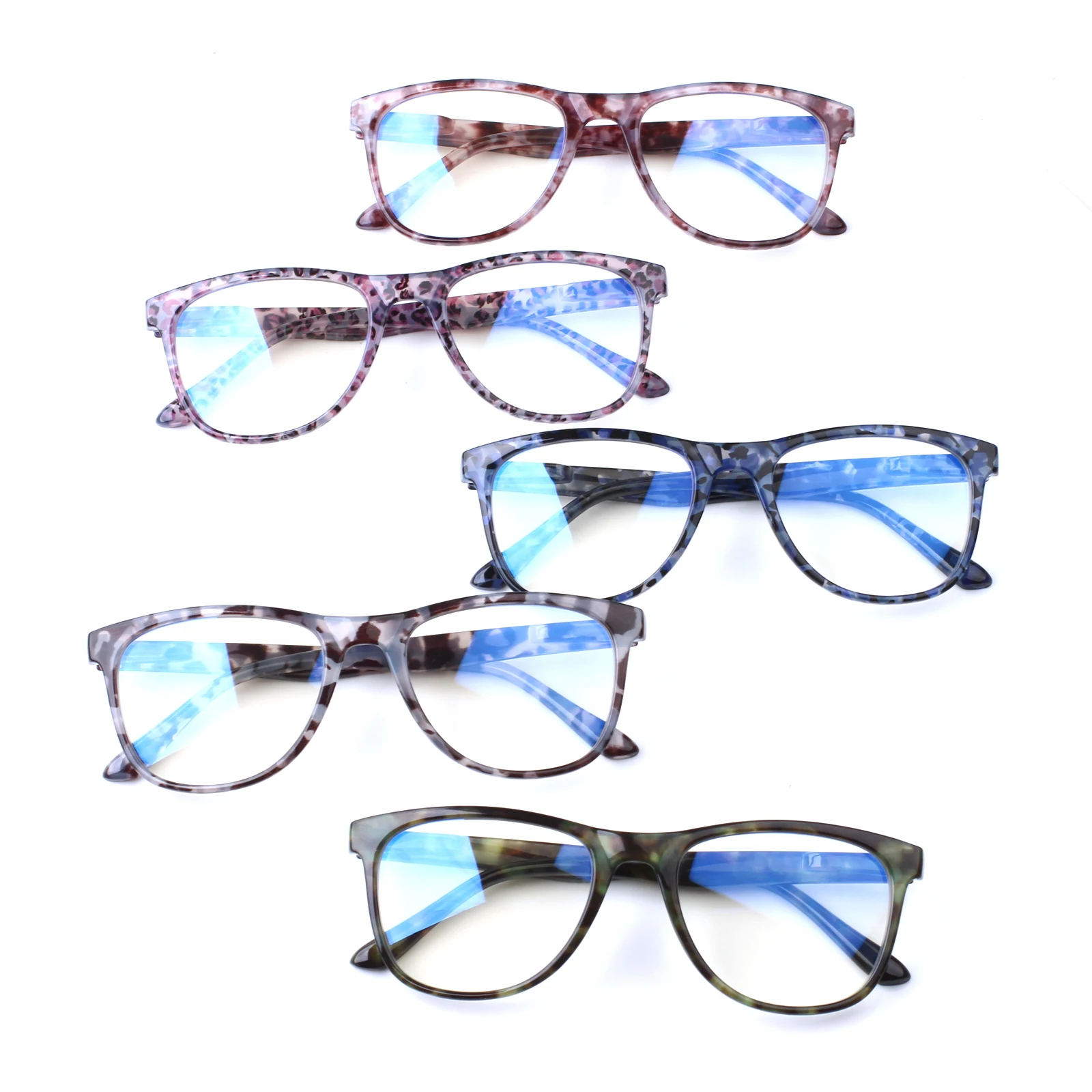 

Turezing Fashion Trendy Reading Glasses Spring Hinge Retro Printed Pattern Frame Men's and Women's HD Reader Eyeglasses