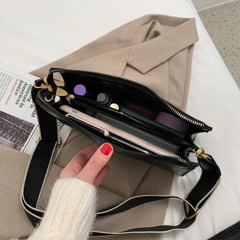 

2020 Classic PU Thread Square Bag for Women's Retro High-quality Leather Shoulder Bag Portable Lady Large Capacity Tote Handbags